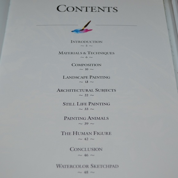 Vintage Watercolor Workstation landscape painting hardcover book - NEW - Picture 10 of 11